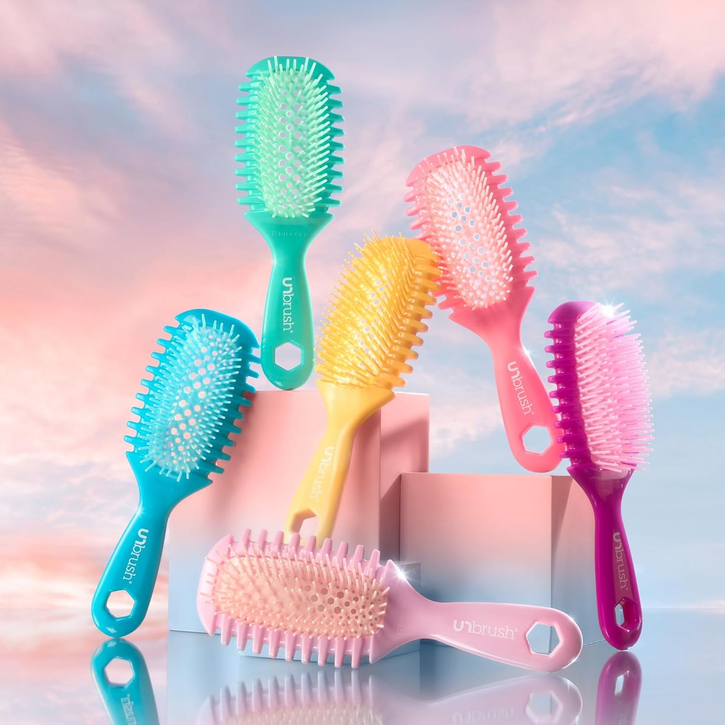 FHI Heat UNbrush Curl Collection for Pain-Free Brushing & Curl Enhancing Styling for Curly Hair Types - Use on Wet Hair Only