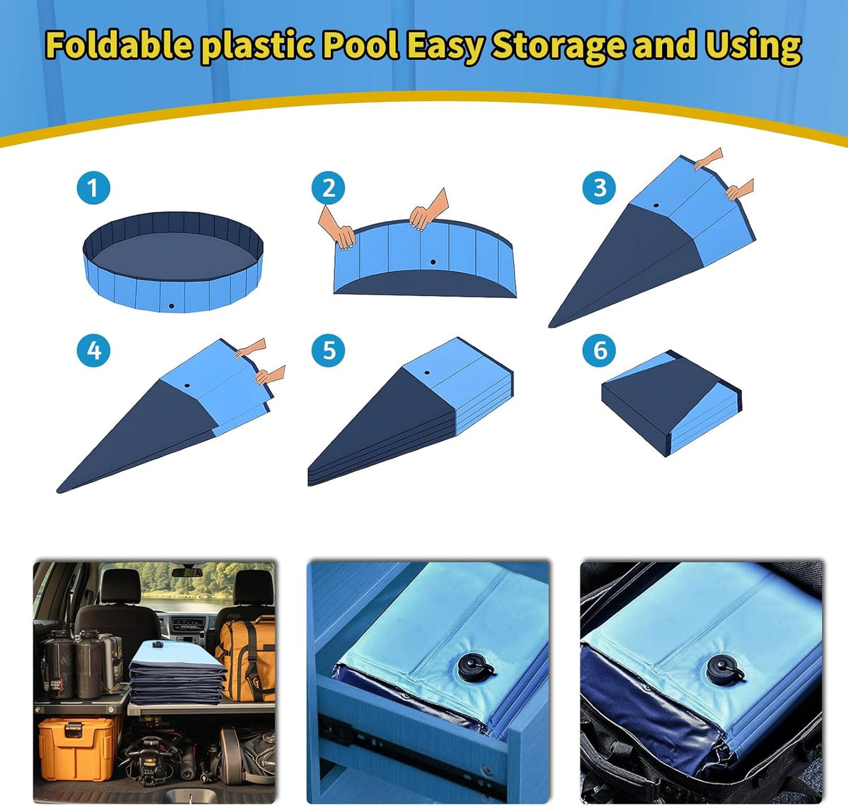 CACSPS Foldable Dog Pool, 63