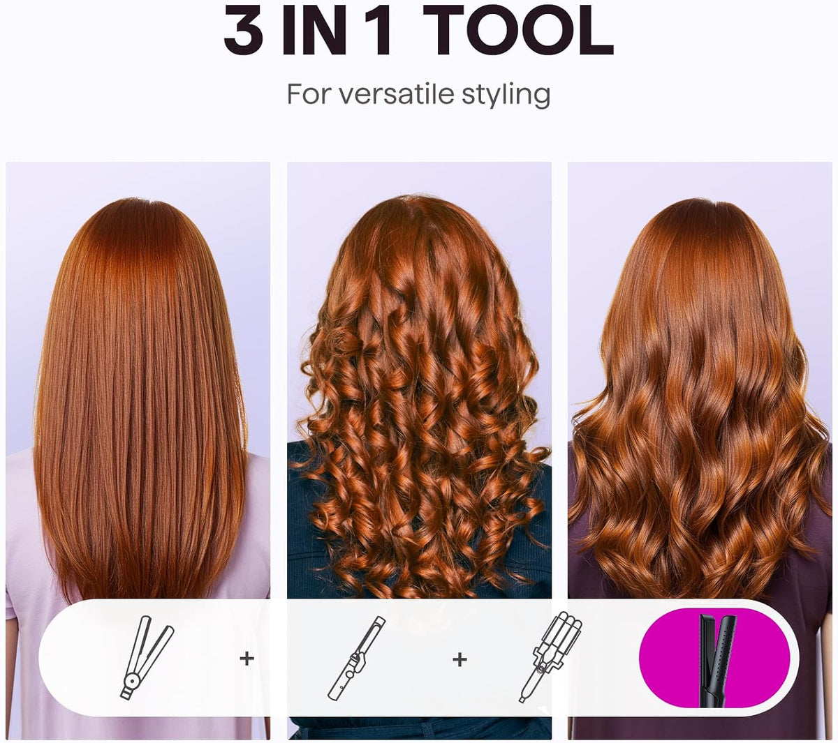 Wavytalk Airflow Styler Cool Curl 2 in 1 Hair Straightener and Curler | 360° Cool Air Lock in Style for Lasting Curls, Reduces Damage, 1.25 Inch, Anti-Scald for Short Long Hair