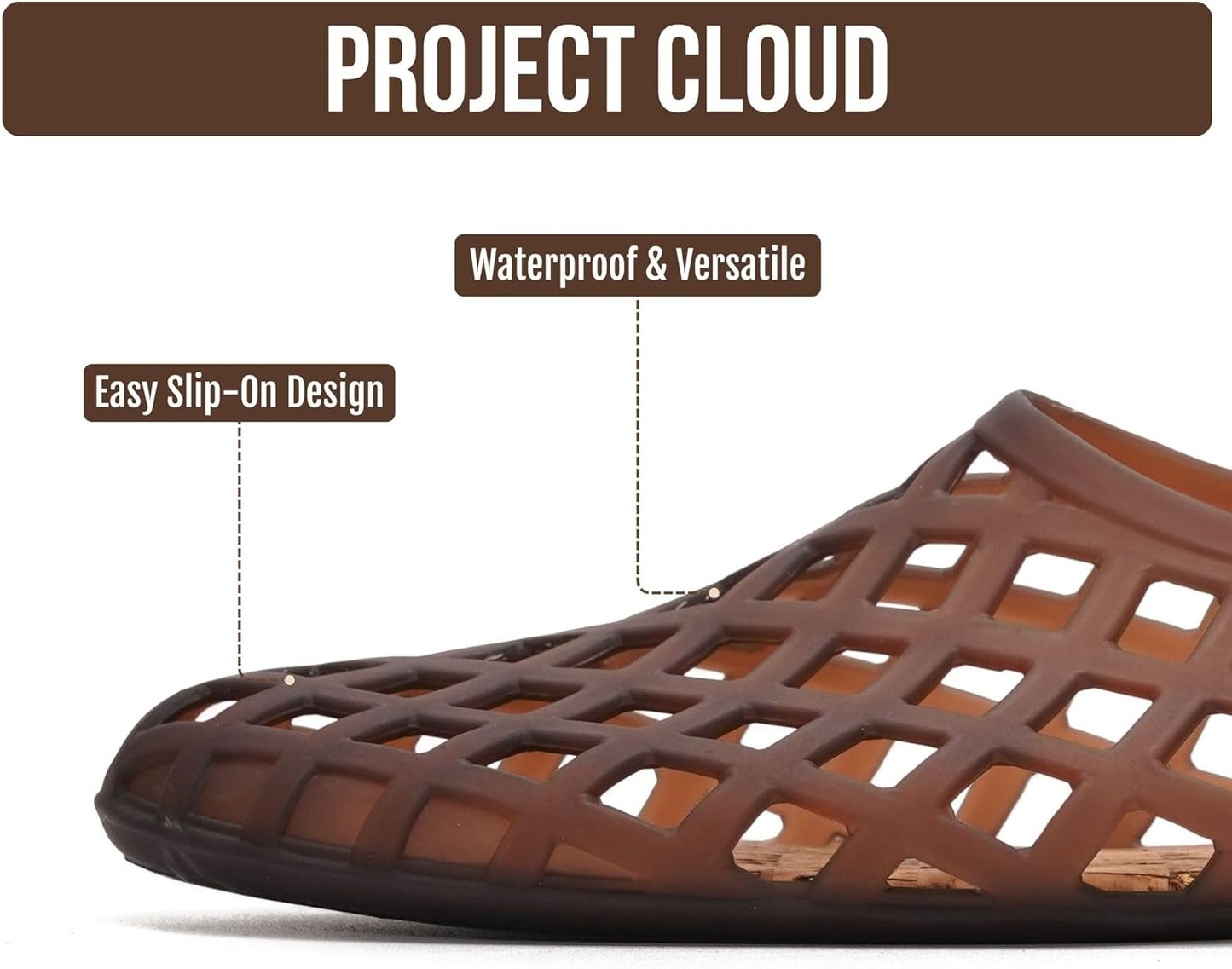 Project Cloud Jelly Shoes Women - Lightweight & Water-Resistant Women's Flats Sandals - Non Slip Womens Shoes - Perfect Summer Jelly Flats for Women 2026 (Jellz)