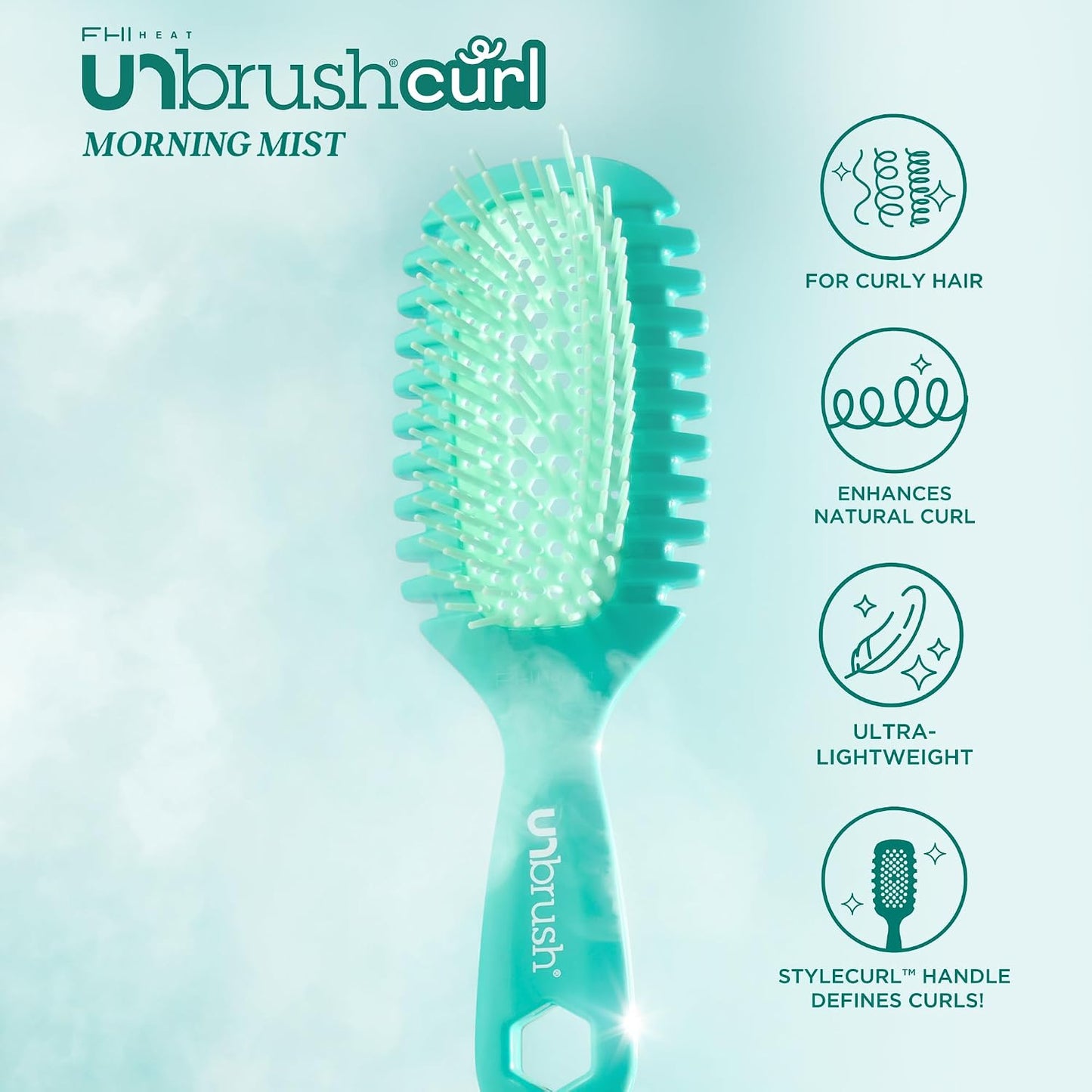 FHI Heat UNbrush Curl Collection for Pain-Free Brushing & Curl Enhancing Styling for Curly Hair Types - Use on Wet Hair Only