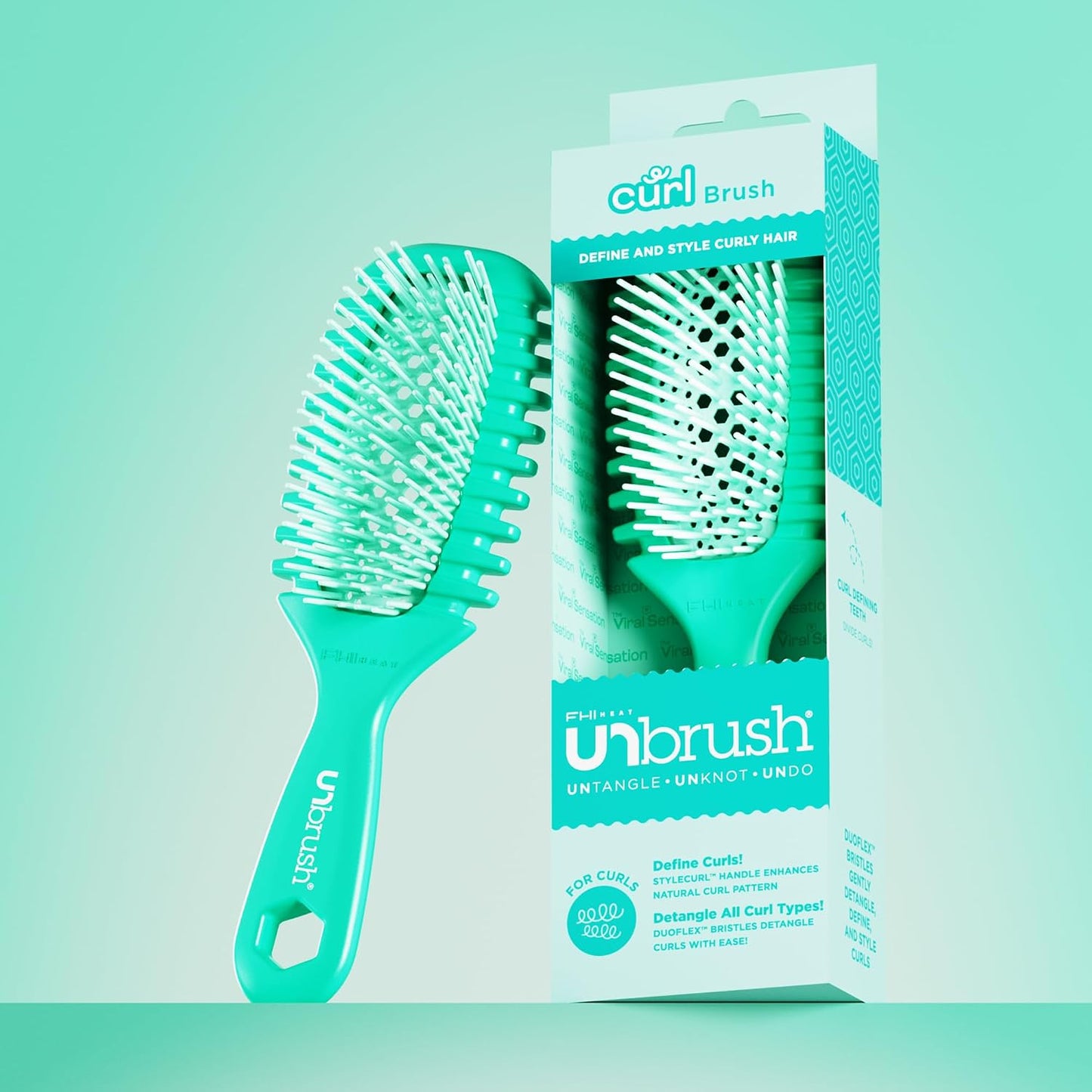 FHI Heat UNbrush Curl Collection for Pain-Free Brushing & Curl Enhancing Styling for Curly Hair Types - Use on Wet Hair Only