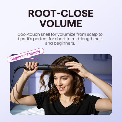 Wavytalk Airflow Styler Cool Curl 2 in 1 Hair Straightener and Curler | 360° Cool Air Lock in Style for Lasting Curls, Reduces Damage, 1.25 Inch, Anti-Scald for Short Long Hair