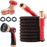 Pocket Hose Ballistic 50 FT Expandable Garden Hose w/Pocket Pivot Swivel Connector, Anti-Burst Sleeve Reinforced with Bulletproof Fiber, Lightweight, No-Kink, Compact, UV-Protected, AS SEEN ON TV