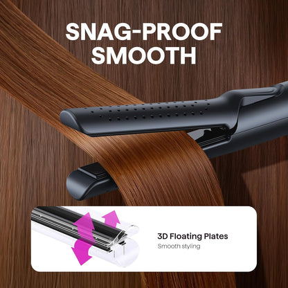 Wavytalk Airflow Styler Cool Curl 2 in 1 Hair Straightener and Curler | 360° Cool Air Lock in Style for Lasting Curls, Reduces Damage, 1.25 Inch, Anti-Scald for Short Long Hair