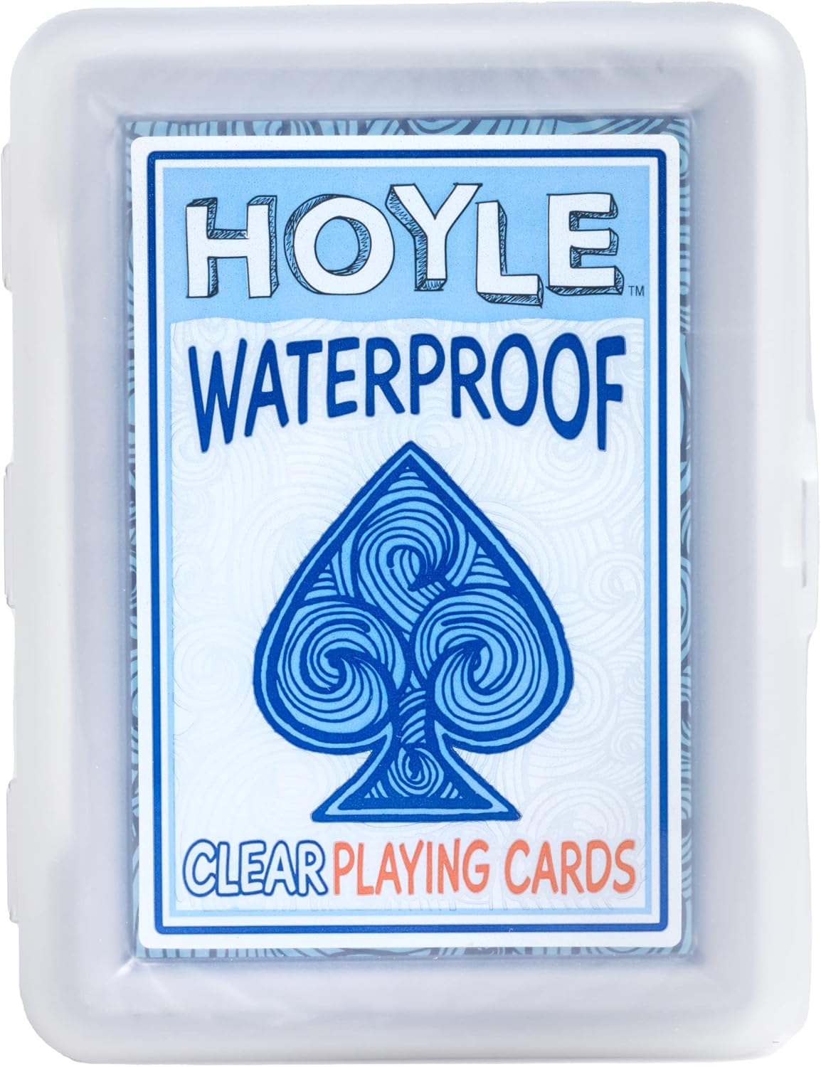 Hoyle Waterproof Playing Cards, Clear Plastic Deck of Cards for Outdoor Card Games, Camping, Beach, Pool & Travel Games (1 Deck) | playing-cards